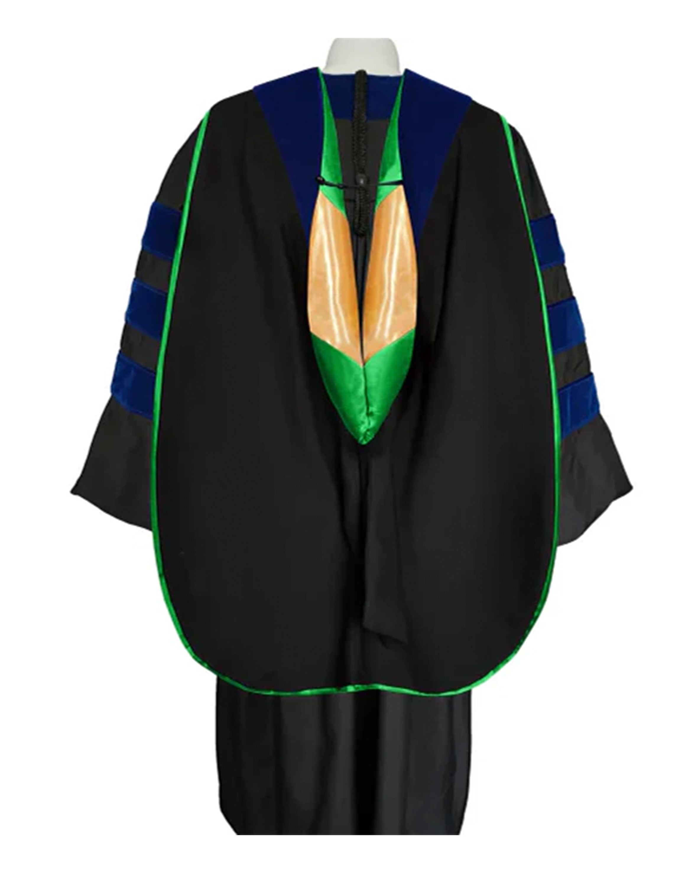 Deluxe Doctoral Graduation Hood with NO piping