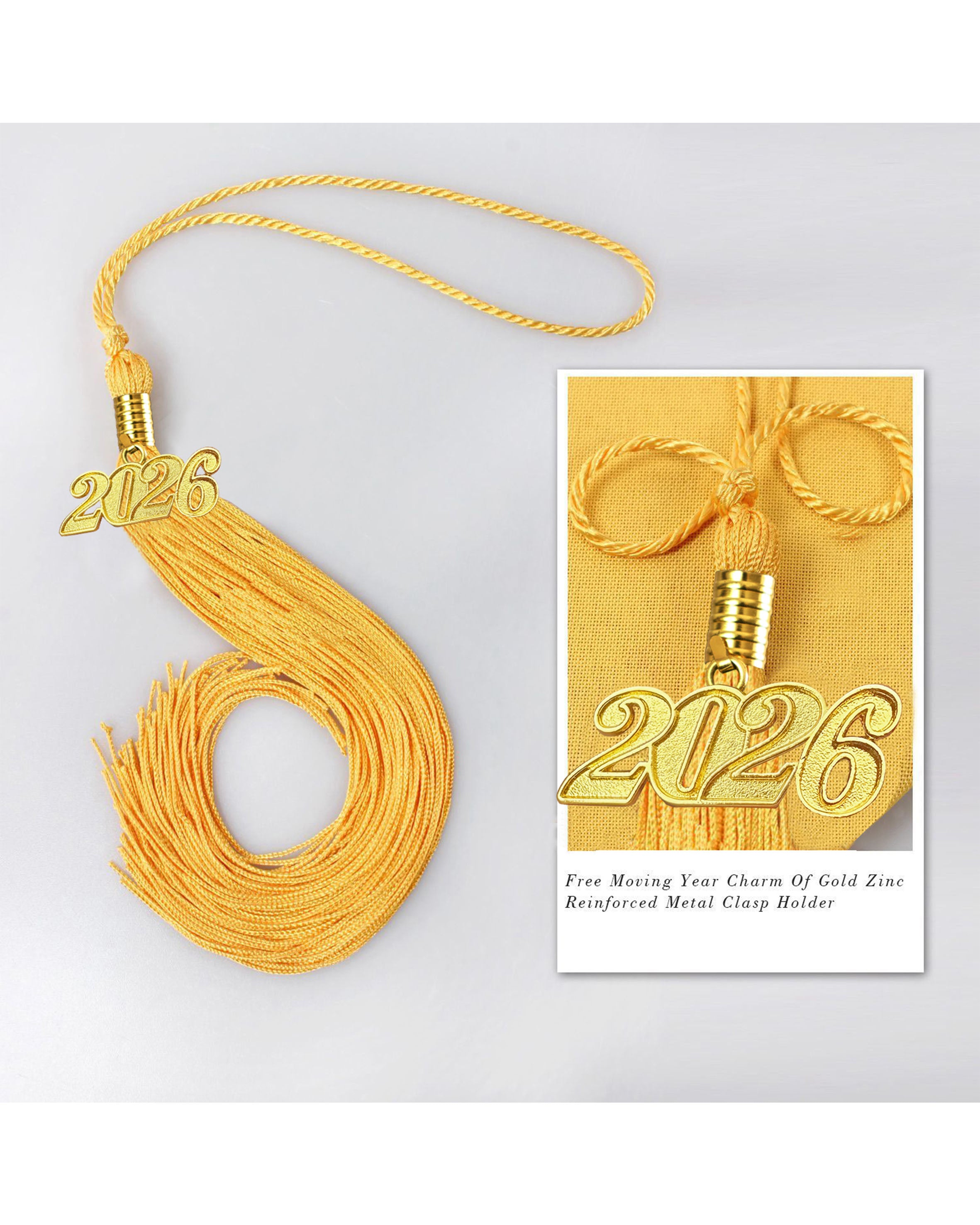 Graduation Tassel with 2026 Year Charm For Cap and Gown ( Rich Color )