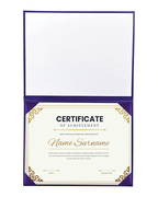 Smooth Graduation Diploma Cover Imprinted "Diploma of Graduation" Certificate Cover 8 1/2" x 11"