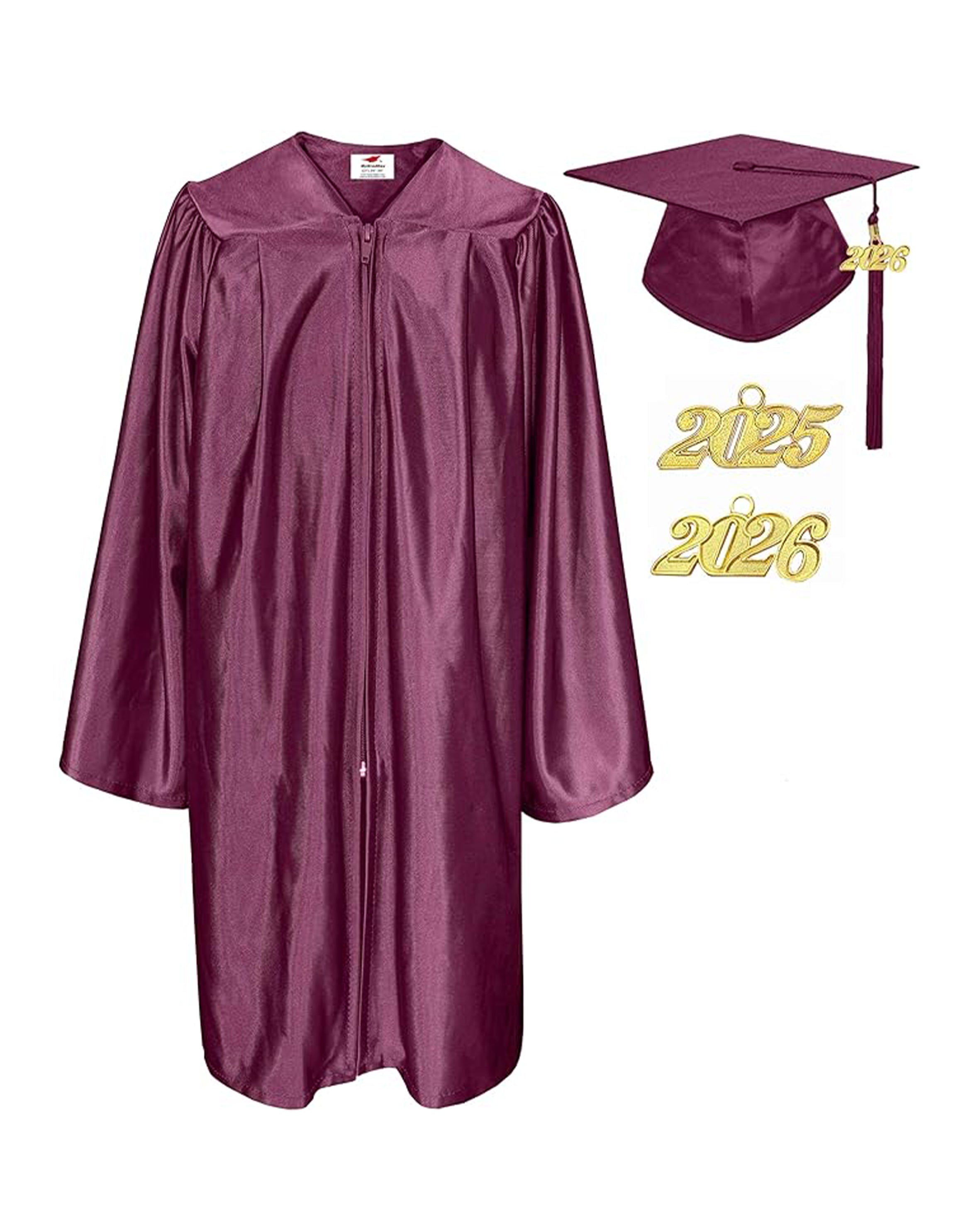 Shiny Kindergarten & Preschool Graduation Gown Cap with Tassel 2026 Charm