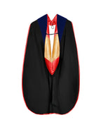 Deluxe Doctoral Graduation Gown with Gold Piping Plus Doctoral Tam and Doctoral Hood  Package（Rich Color）