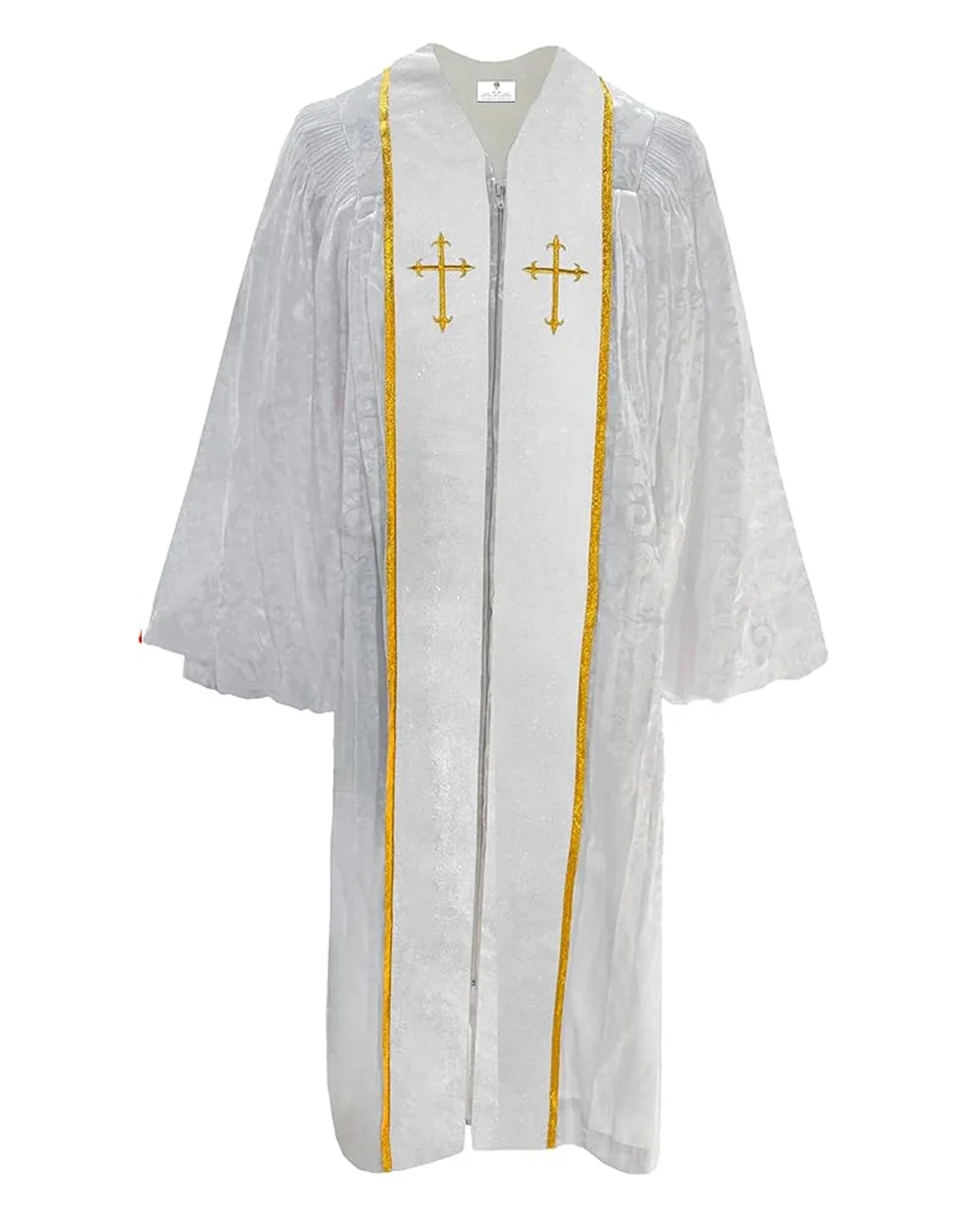Unisex White Doctoral Pulpit Robes of Divinity Clergy Robe（2）
