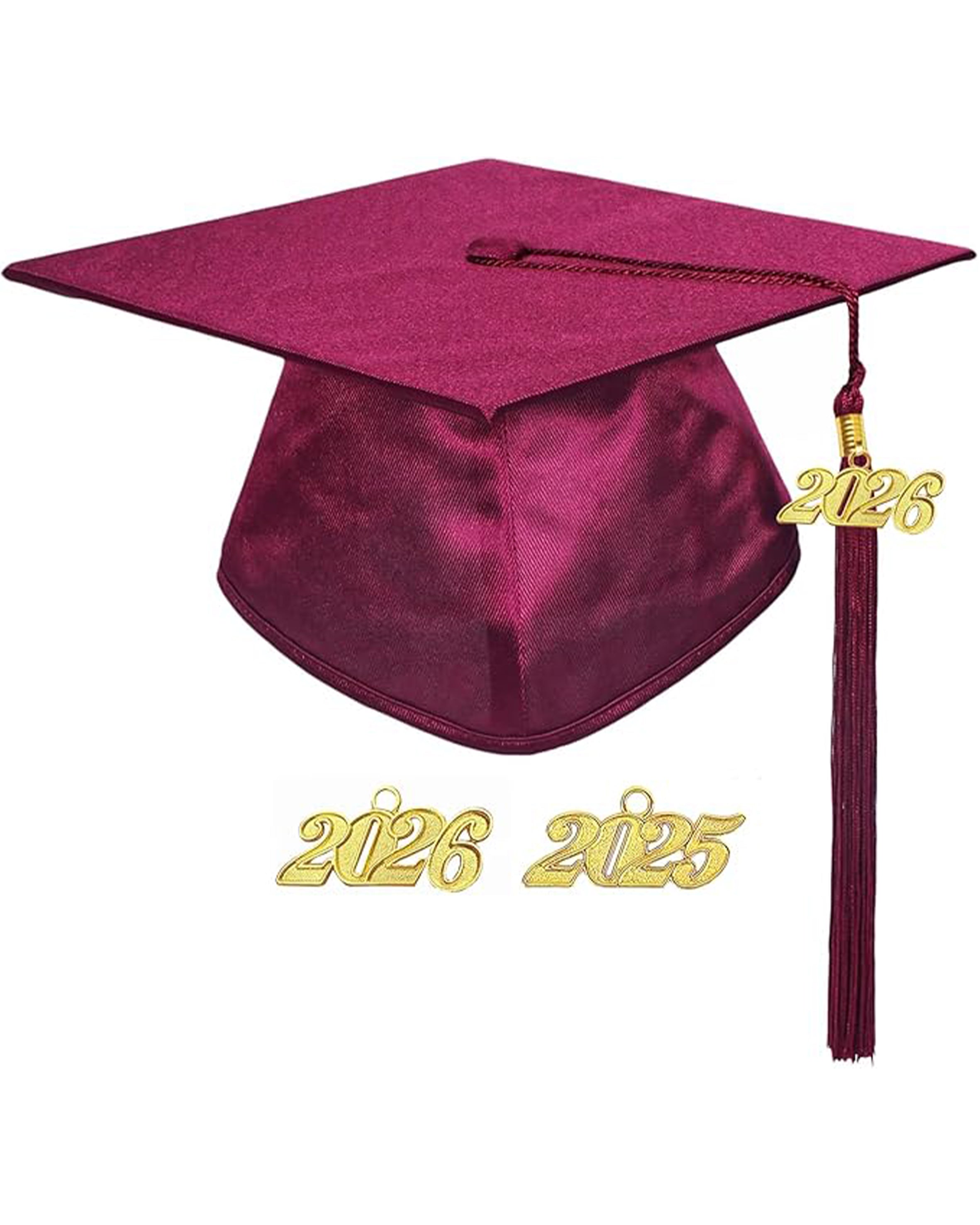 Shiny Kindergarten & Preschool Graduation Gown Cap with Tassel 2026 Charm