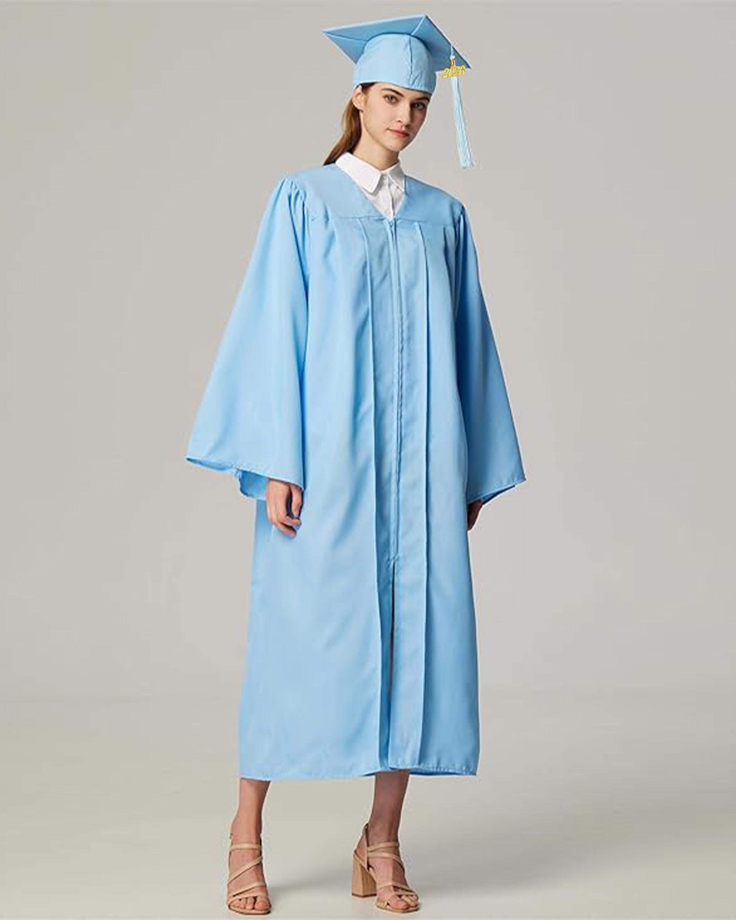 Unisex Matte Graduation Cap & Gown with Tassel 2026 Year Charm ( Rich Color )
