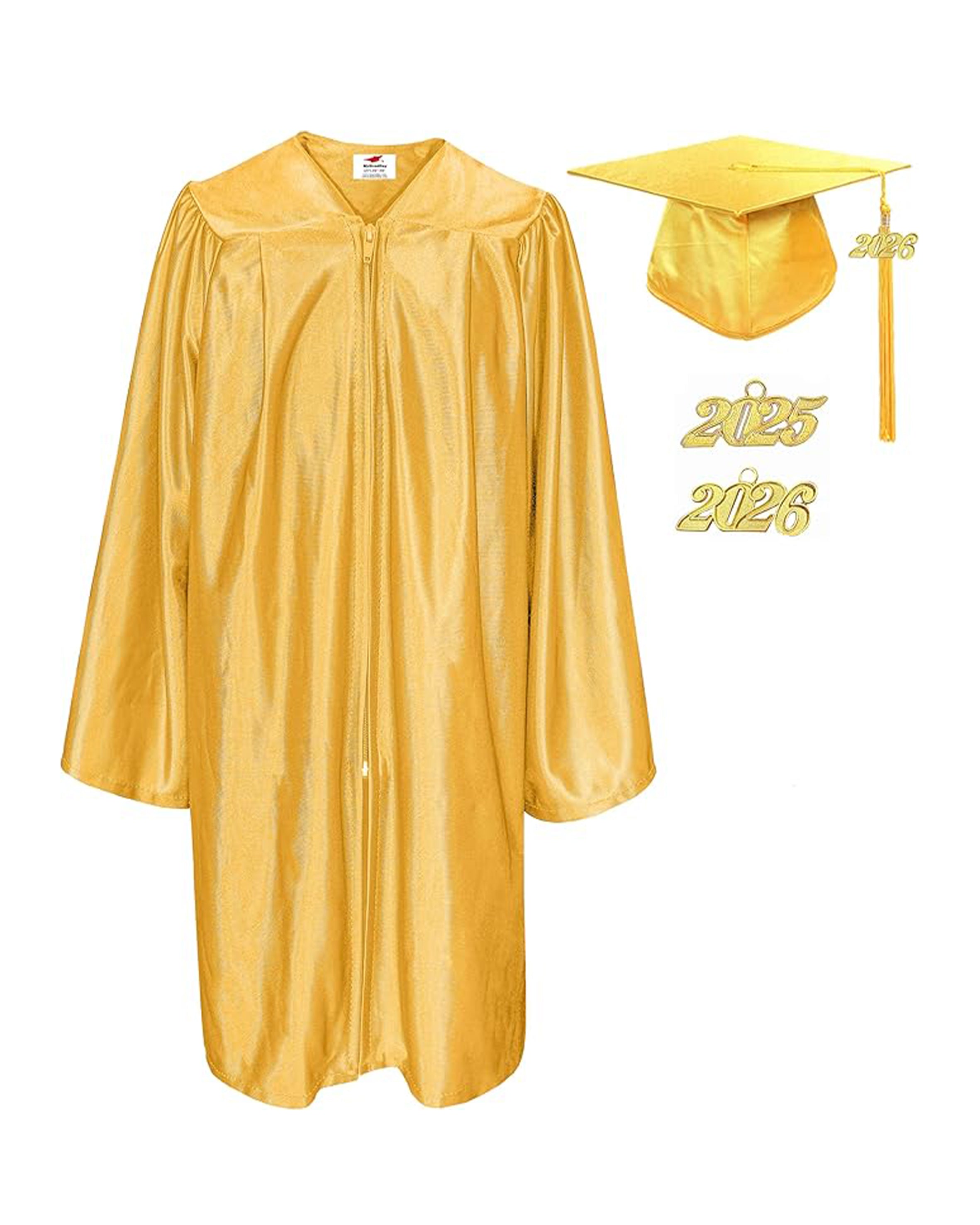 Shiny Kindergarten & Preschool Graduation Gown Cap with Tassel 2026 Charm