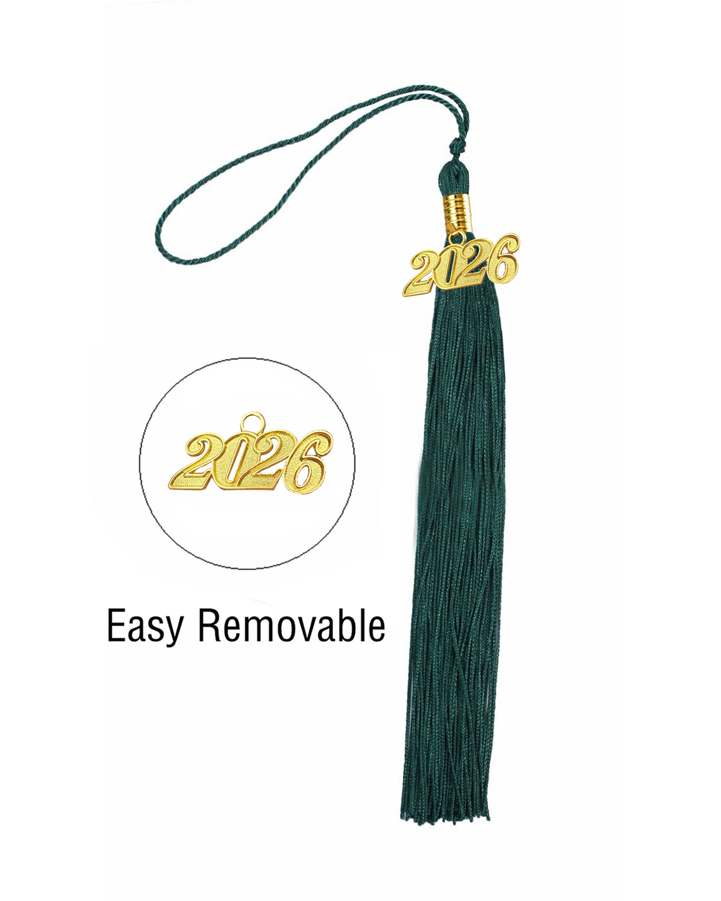 Graduation Tassel with 2026 Year Charm For Cap and Gown ( Rich Color )