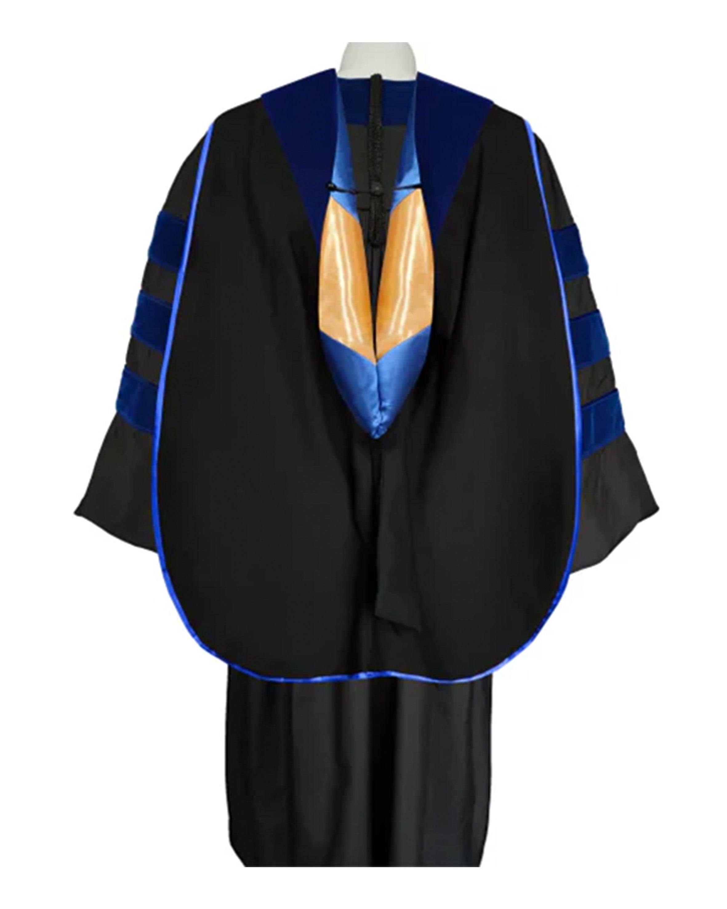 Deluxe Doctoral Graduation Hood with NO piping