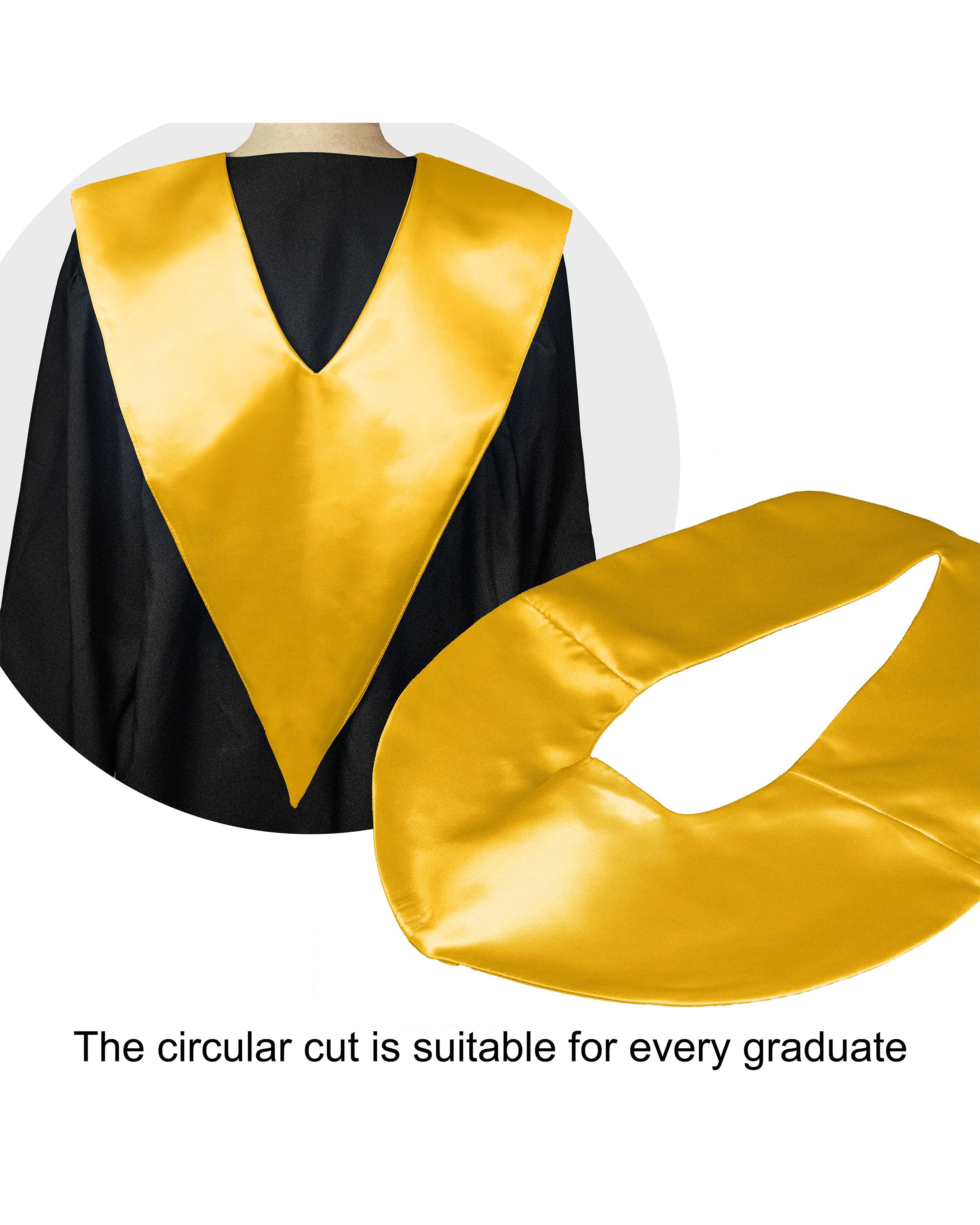 Traditional One Color V Stoles | Graduation Stole | Choir Stole