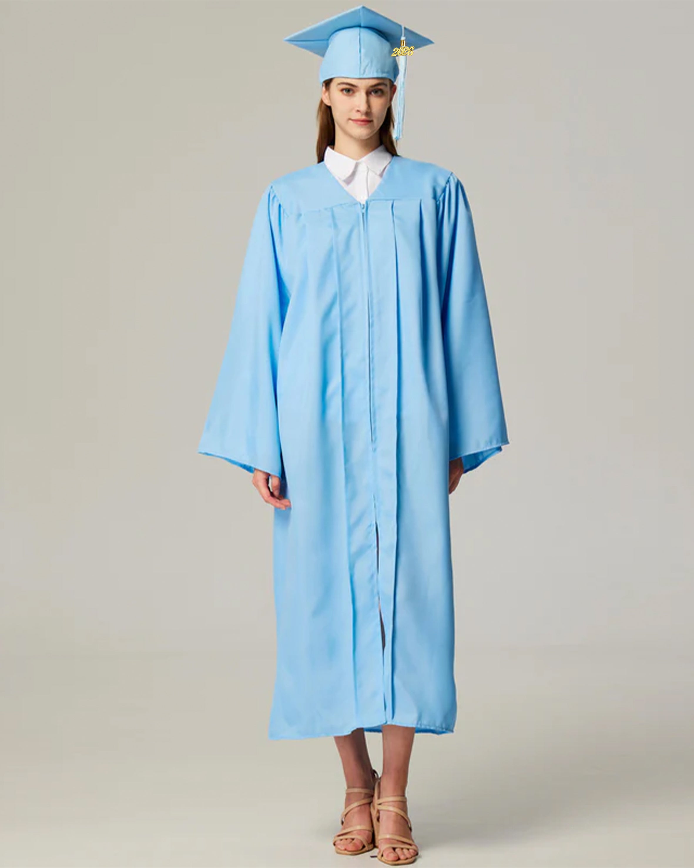 Unisex Matte Graduation Cap & Gown with Tassel 2026 Year Charm ( Rich Color )