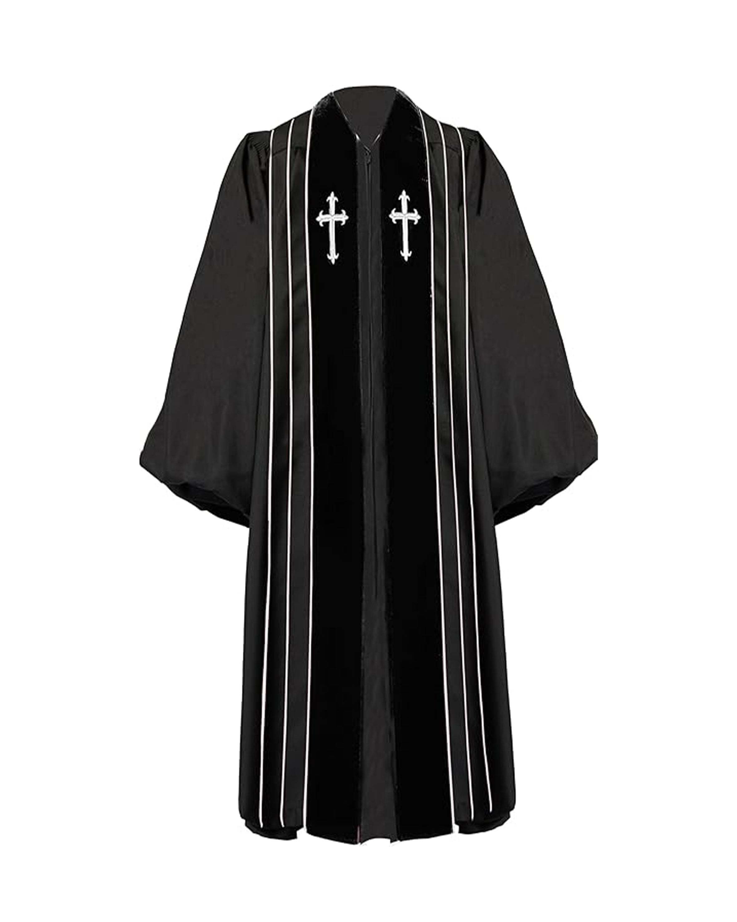 MyGradDay Unisex Black doctoral Pulpit Robes of Divinity | Clergy Robe