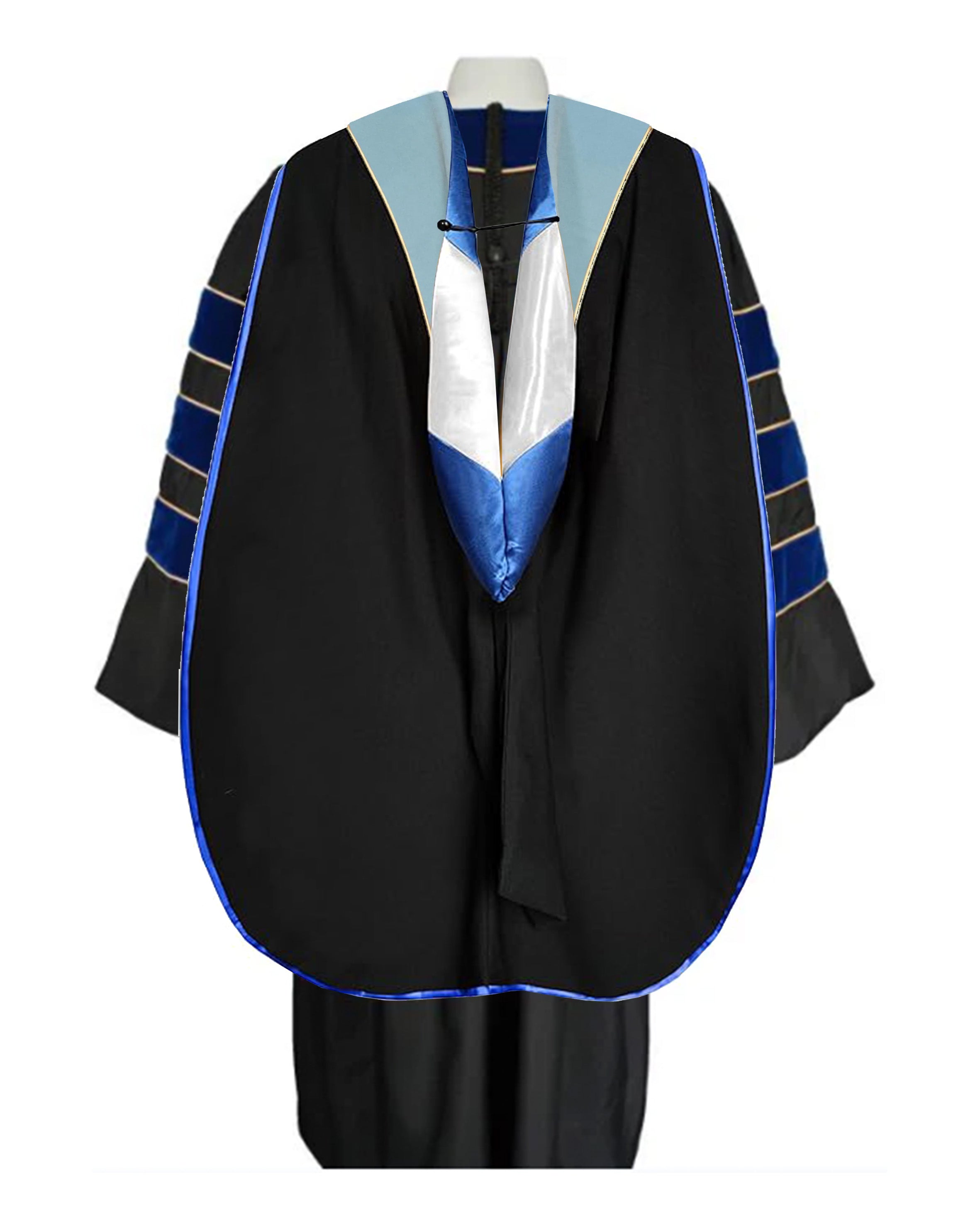 Deluxe Doctoral Graduation Hood with Gold Piping
