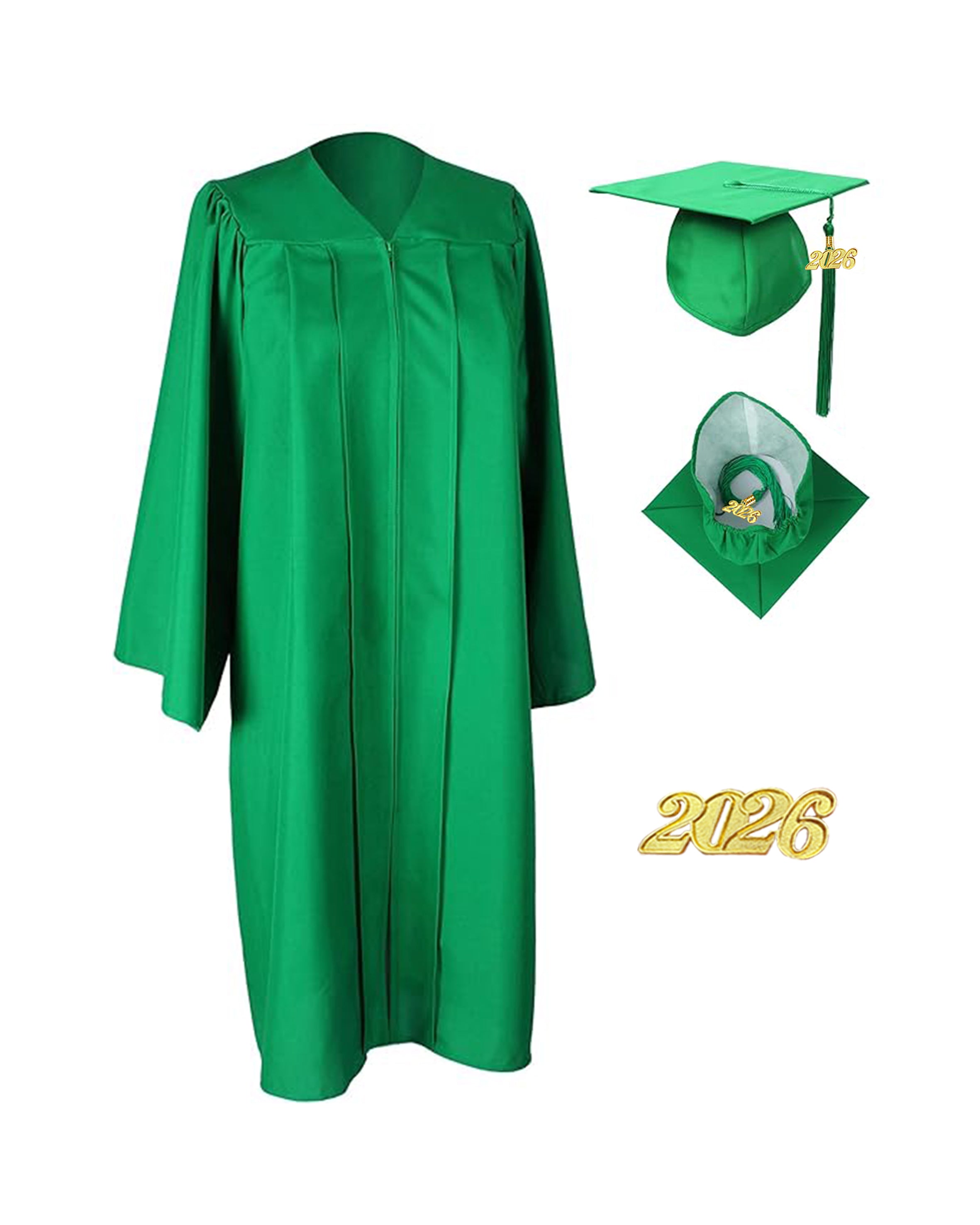 Unisex Matte Graduation Gown and Cap with Tassel 2026 Year Charm MyGradDay