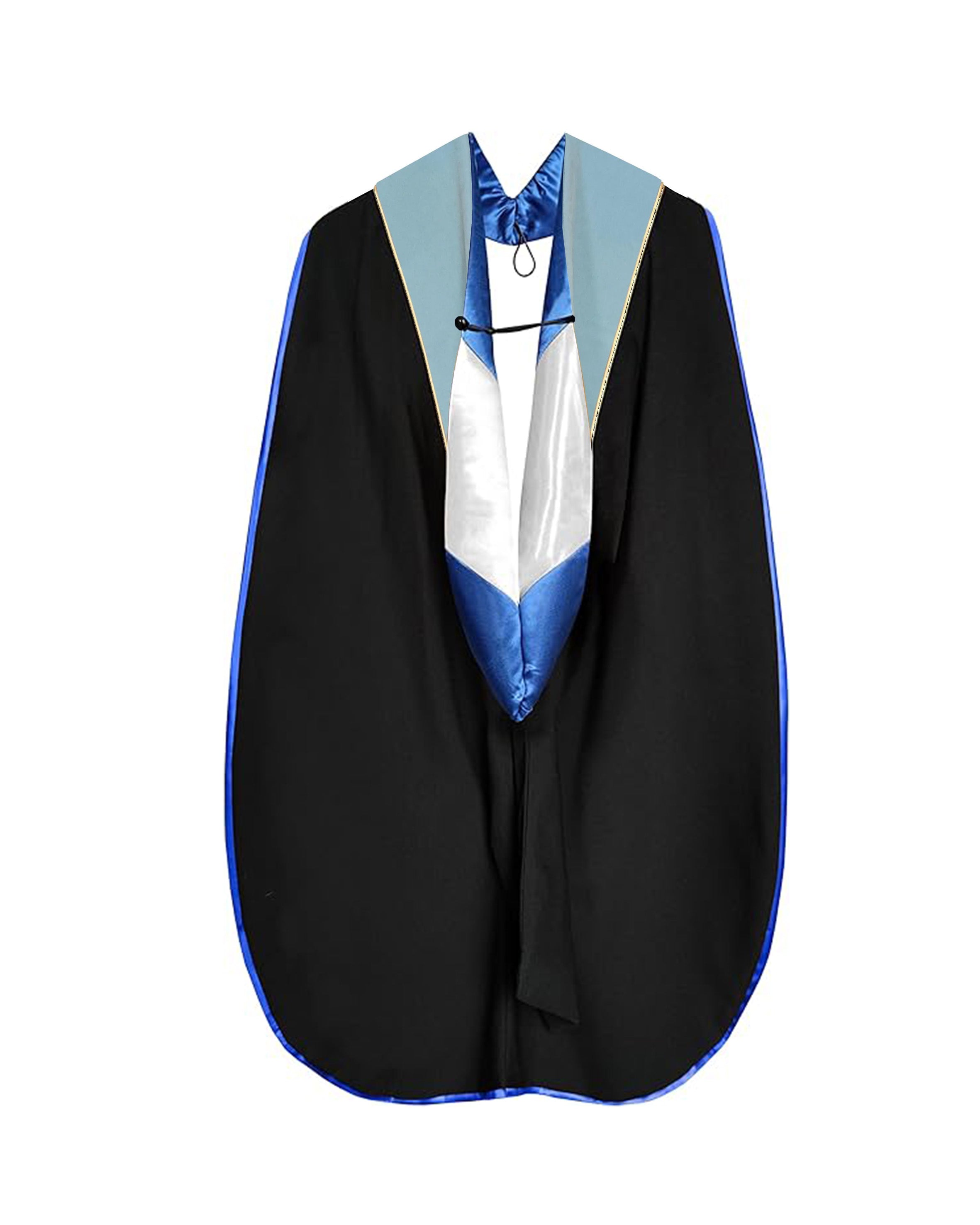 Deluxe Doctoral Graduation Hood with Gold Piping