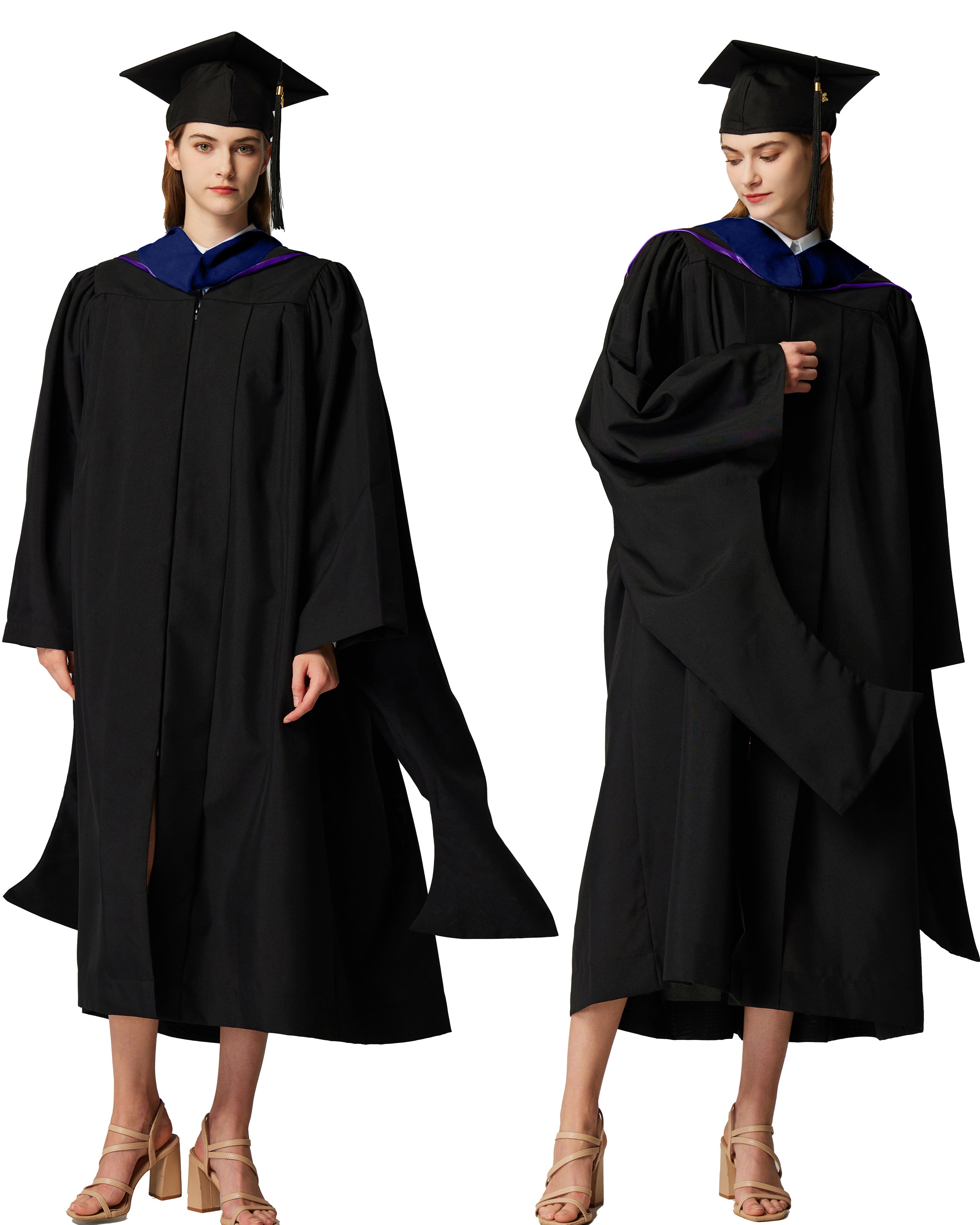 MyGradDay Unisex Master Graduation Gown Cap and Hood Master Regalia with 2026 Tassel