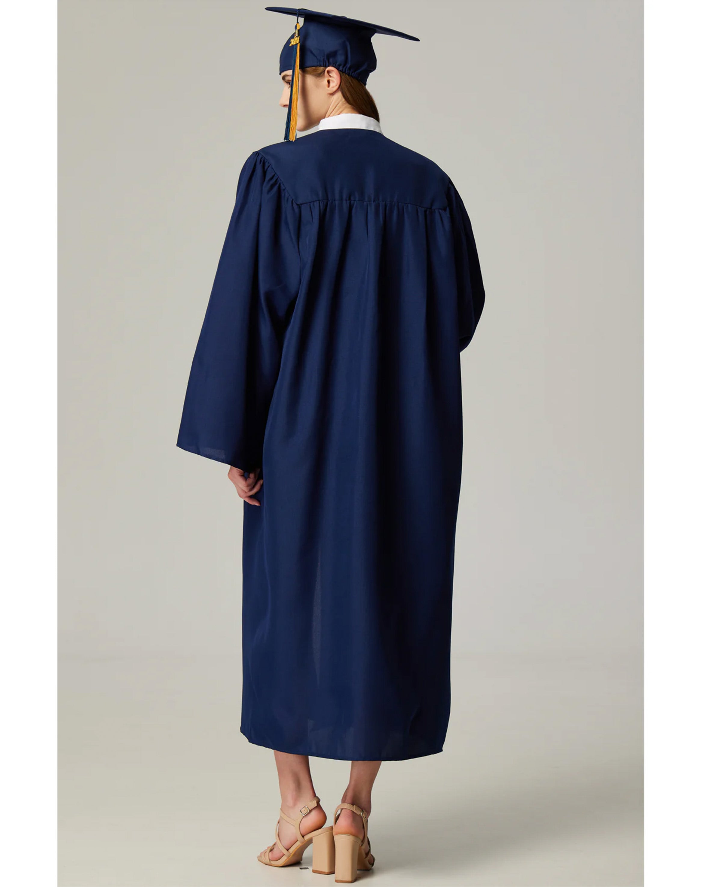 MyGradDay Unisex  Matte Graduation Cap & Gown with Tassel 2025 Year Charm Rich Color（FREE SHIPPING）