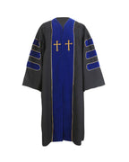 MyGradDay Unisex Deluxe Doctor of Divinity Clergy Robes  Doctorate pulpit robes with Gold Piping Available for Customization