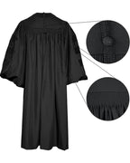 Deluxe Doctoral Graduation Gown with No Piping and Doctoral Tam Package ( Rich Color )