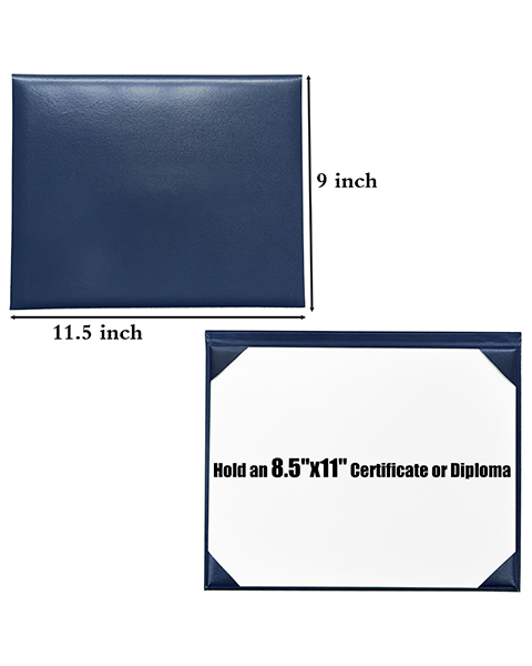 Smooth Leather Graduation Diploma Cover ( Tent Style-No printing ) Certificate Holder 8 1/2"x11"