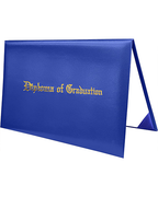 Smooth Graduation Diploma Cover Imprinted "Diploma of Graduation" Certificate Cover 8 1/2" x 11"