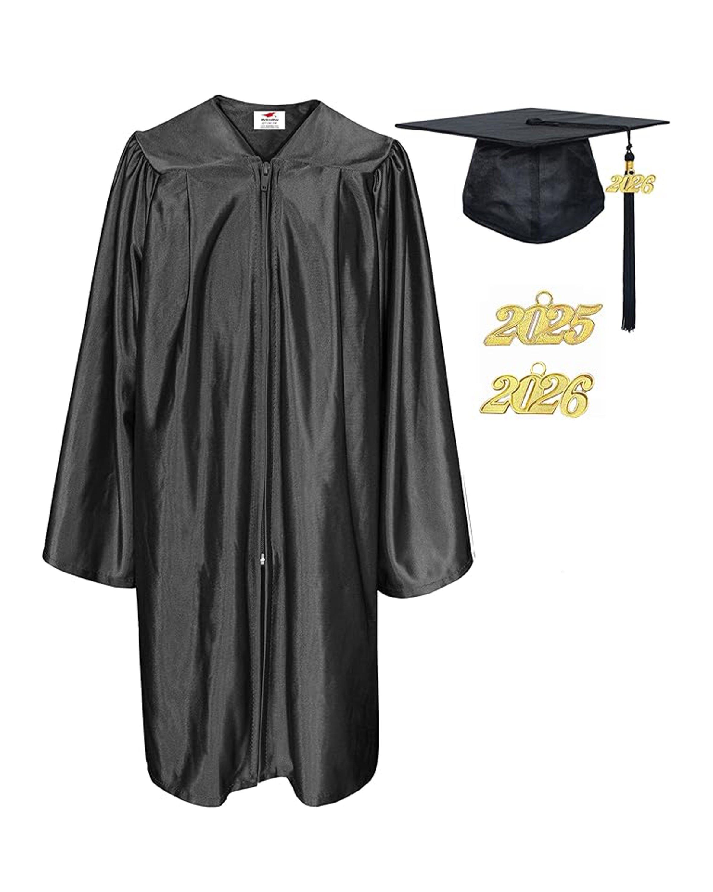 Shiny Kindergarten & Preschool Graduation Gown Cap with Tassel 2026 Charm