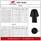 Customized Doctoral Graduation Gown Tam & Navy Hood（Red）（副本）