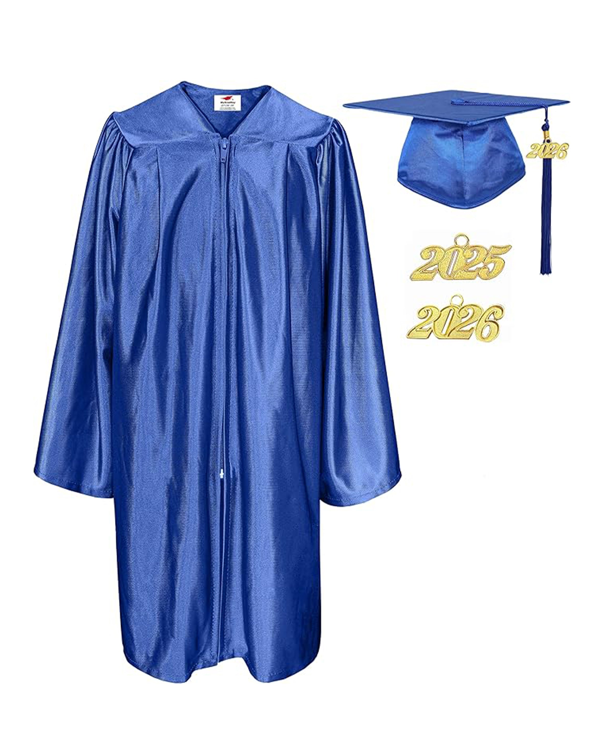 Shiny Kindergarten & Preschool Graduation Gown Cap with Tassel 2026 Charm