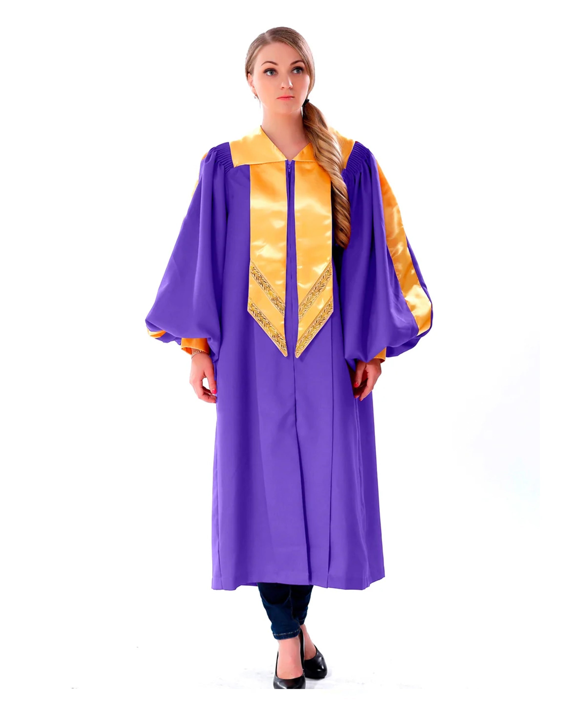 Customized Unisex Deluxe Crescendo Choir Robe with Cuff Sleeves for Adult MyGradDay