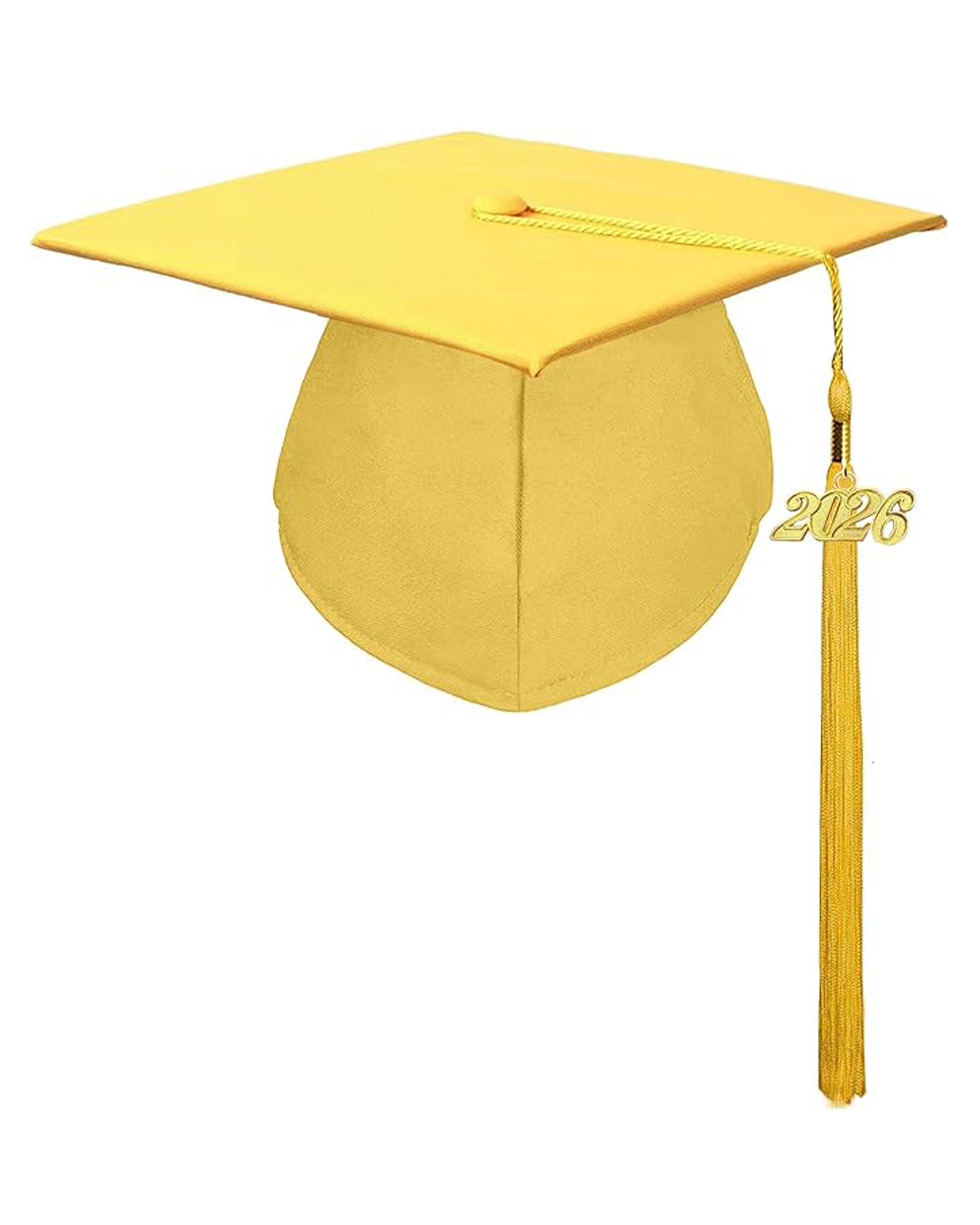 MyGradDay Unisex Adult Matte Graduation Cap with Tassel 2026 Year Charm