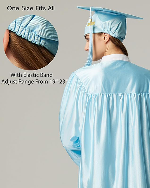 MyGradDay Unisex Adult Shiny Graduation Cap with 2024+2025 Tassel Year Charm