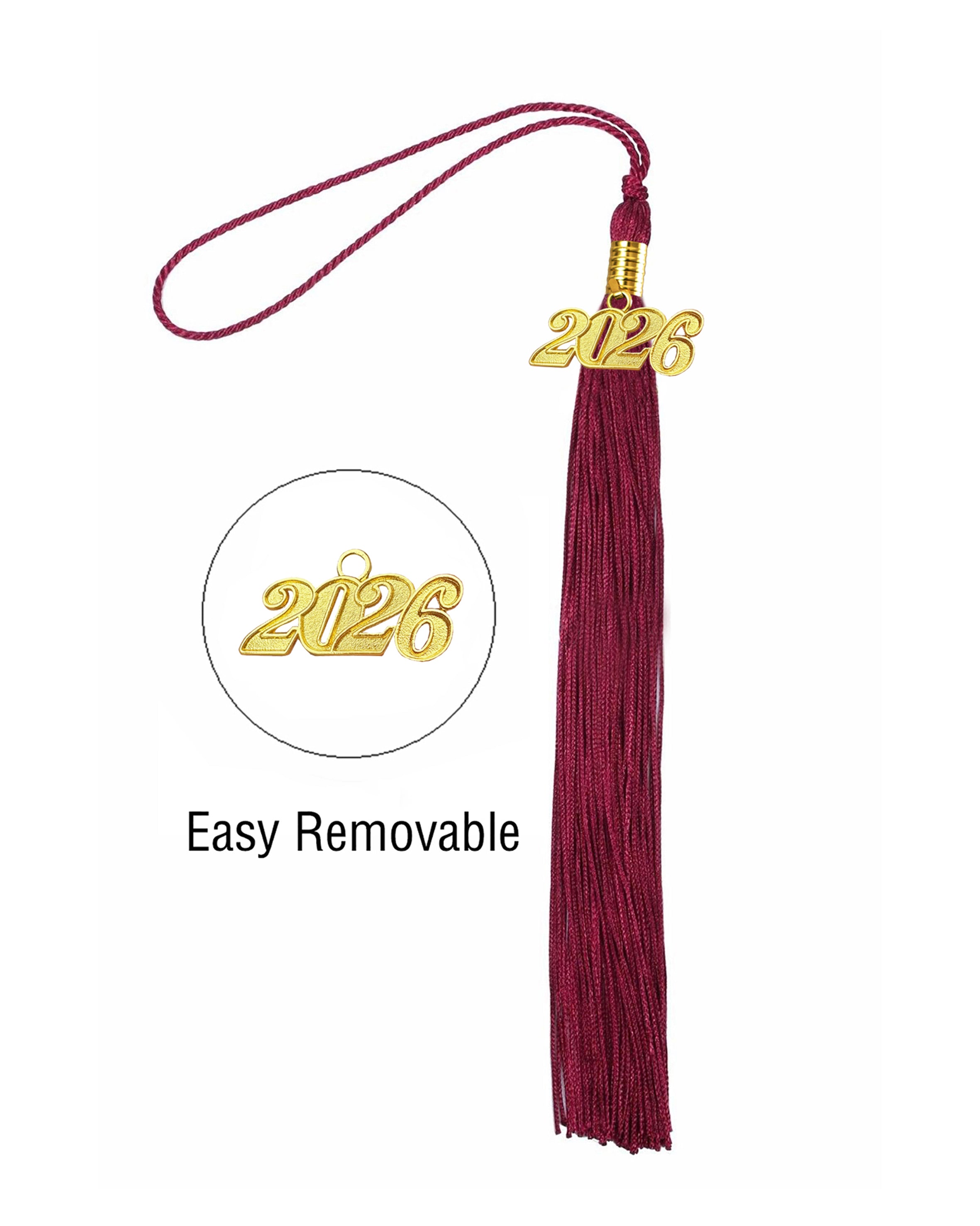 Graduation Tassel with 2026 Year Charm For Cap and Gown ( Rich Color )