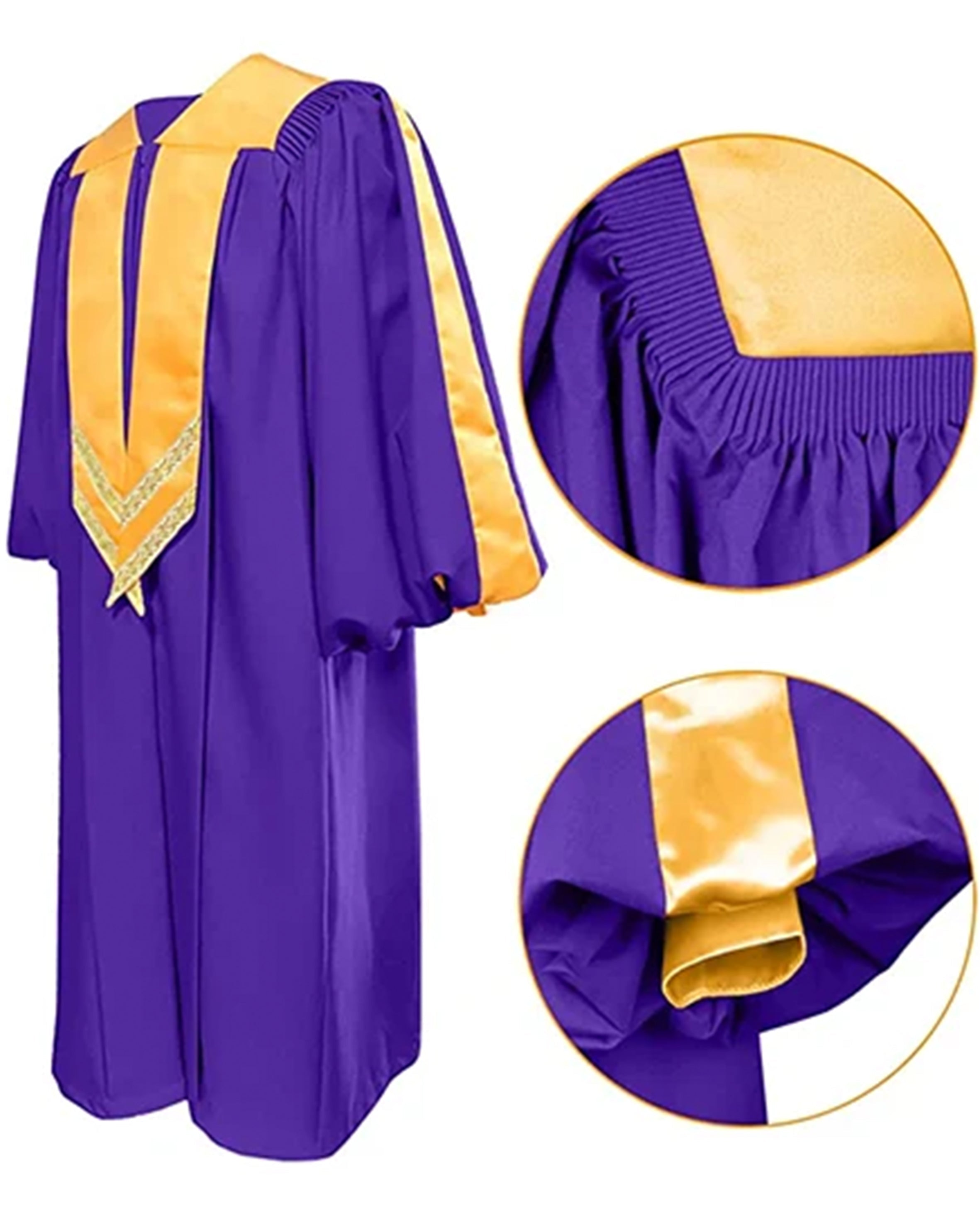 Customized Unisex Deluxe Crescendo Choir Robe with Cuff Sleeves for Adult MyGradDay