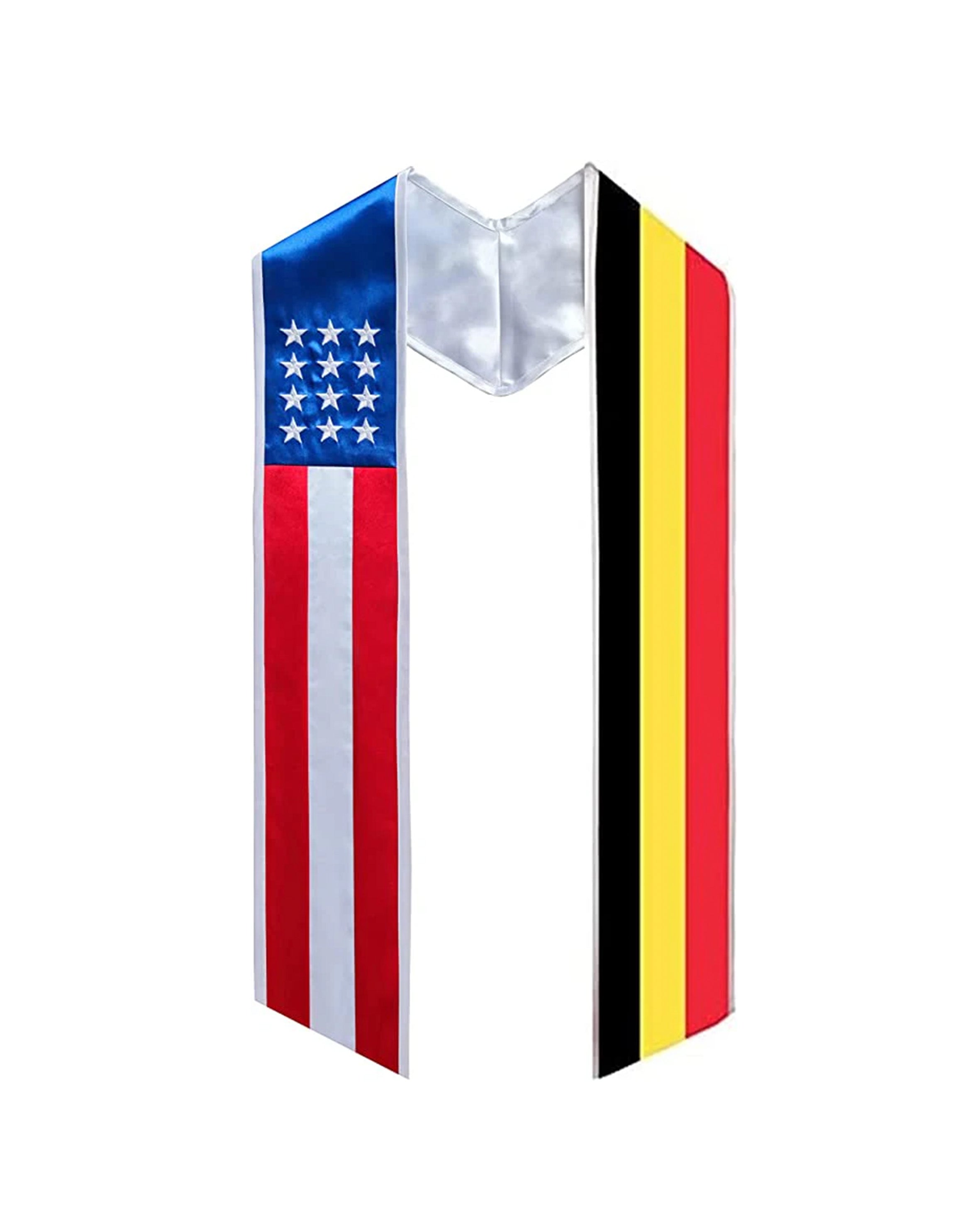 Mixed Flag Graduation Stole  For International Graduates  (USA + International)