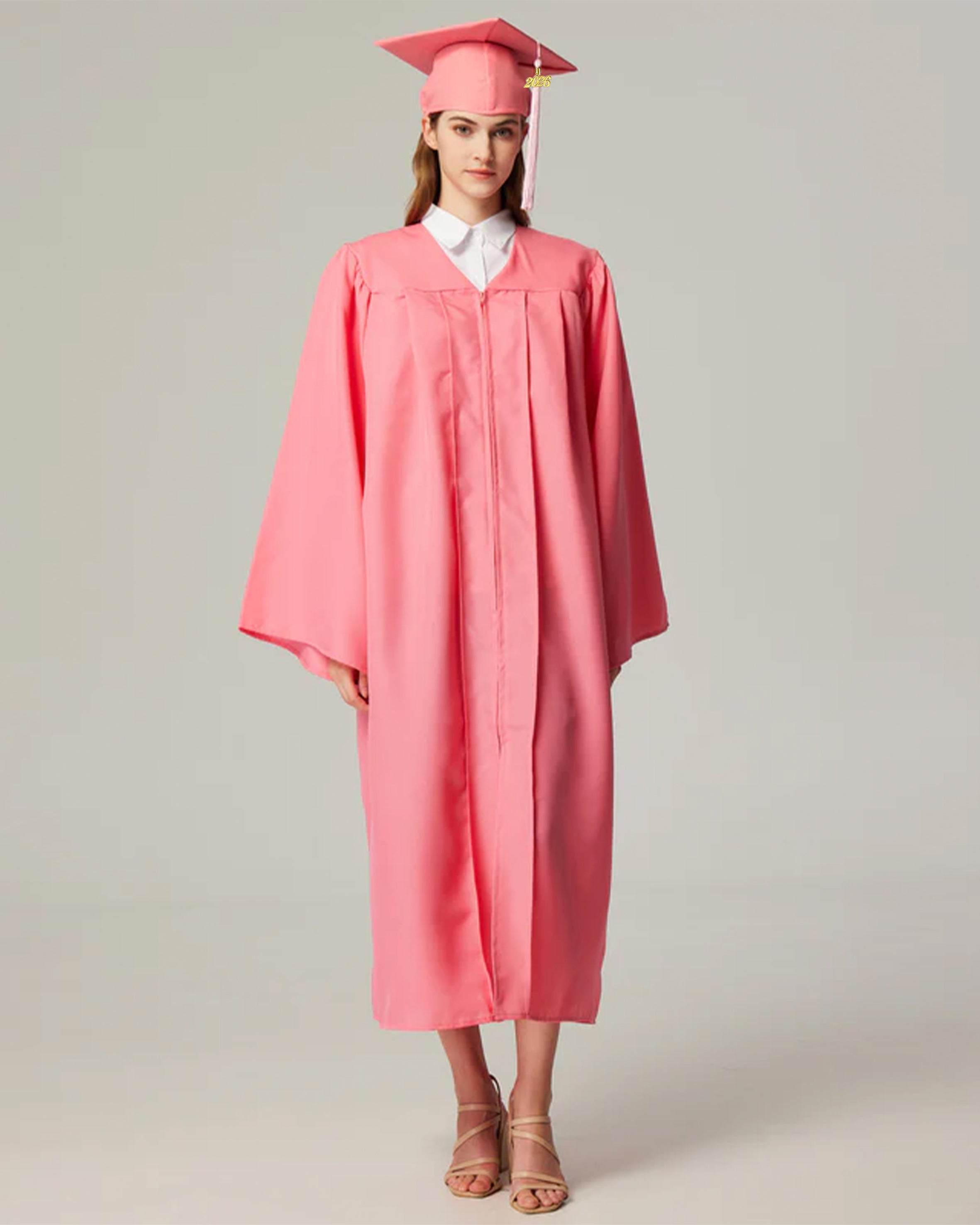 Unisex Matte Graduation Cap & Gown with Tassel 2026 Year Charm ( Rich Color )