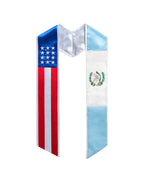 Mixed Flag Graduation Stole  For International Graduates  (USA + International)