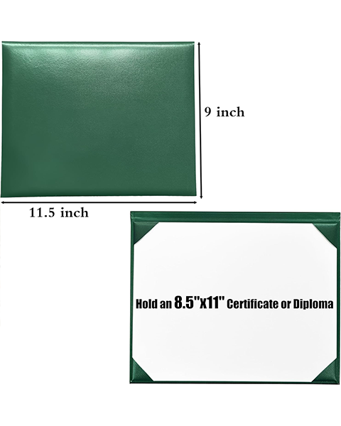 Smooth Leather Graduation Diploma Cover ( Tent Style-No printing ) Certificate Holder 8 1/2"x11"