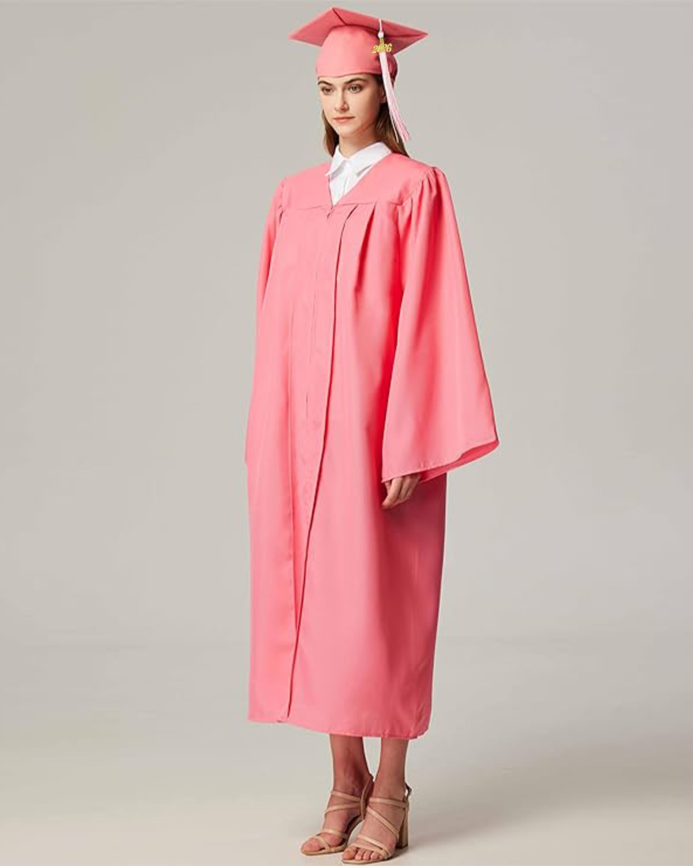 Unisex Matte Graduation Cap & Gown with Tassel 2026 Year Charm ( Rich Color )