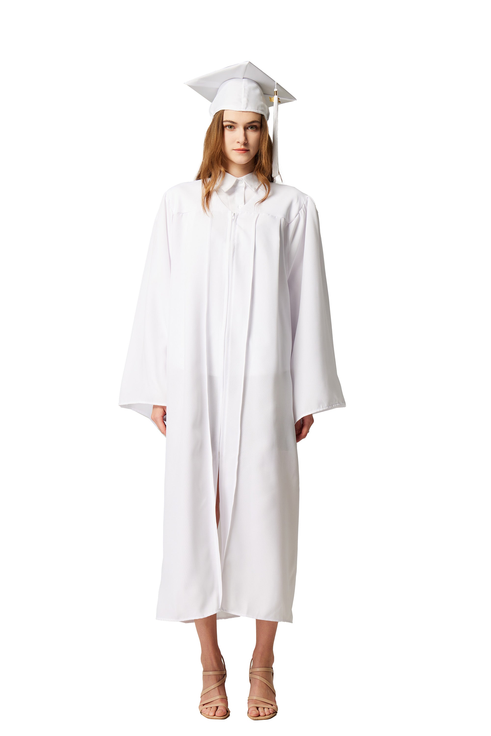 GraduationService Unisex  Matte Graduation Cap & Gown with Tassel 2025 Year Charm Rich Color