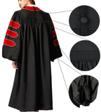MyGradDay Unisex Deluxe Doctor of Divinity Clergy Robes  Doctorate pulpit robes with Gold Piping Available for Customization