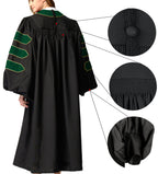 MyGradDay Unisex Deluxe Doctor of Divinity Clergy Robes  Doctorate pulpit robes with Gold Piping Available for Customization
