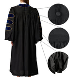 MyGradDay Unisex Deluxe Doctor of Divinity Clergy Robes  Doctorate pulpit robes with Gold Piping Available for Customization