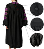 MyGradDay Unisex Deluxe Doctor of Divinity Clergy Robes  Doctorate pulpit robes with Gold Piping Available for Customization
