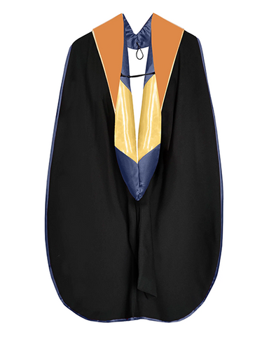 Customized Deluxe Doctoral Graduation Hood with Customized Piping
