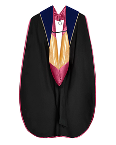 Deluxe Doctoral Graduation Hood with Gold Piping or NO piping