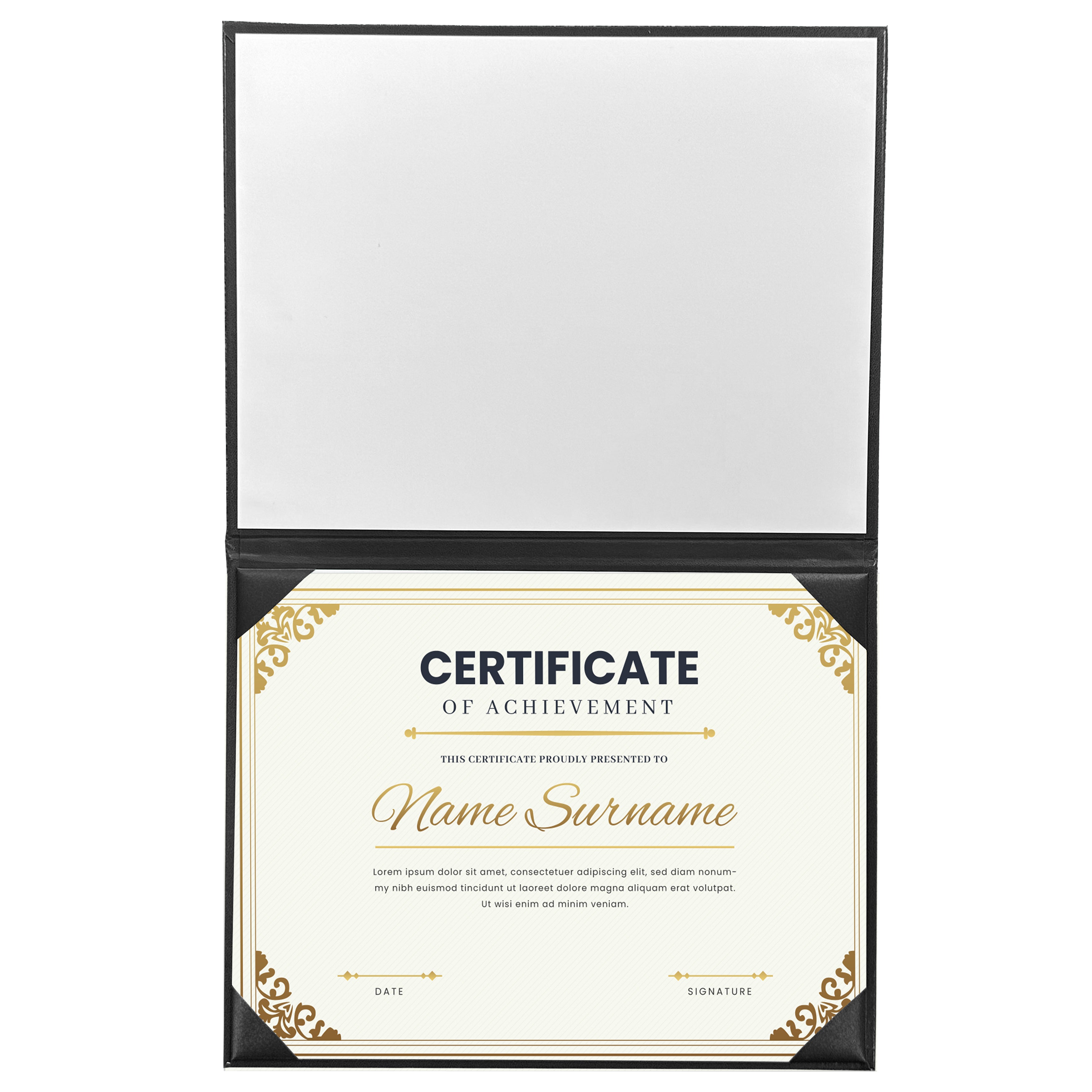 Smooth Graduation Diploma Cover Certificate Holder 8 1/2" x 11" Tent Style