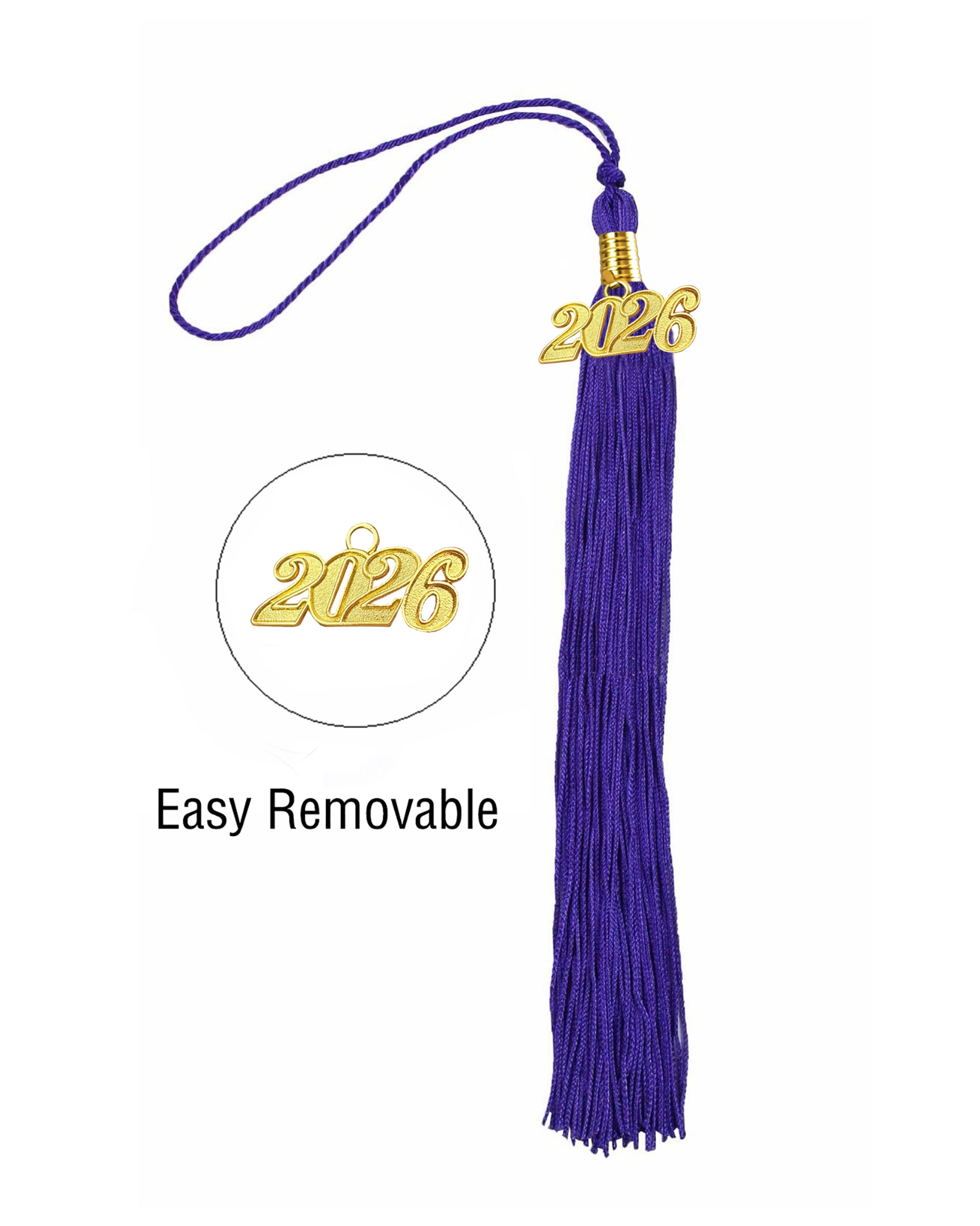 Graduation Tassel with 2026 Year Charm For Cap and Gown ( Rich Color )