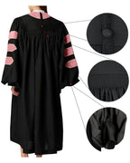 Deluxe Doctoral Graduation Gown|Graduation Regalia|PHD Gown with Gold Piping