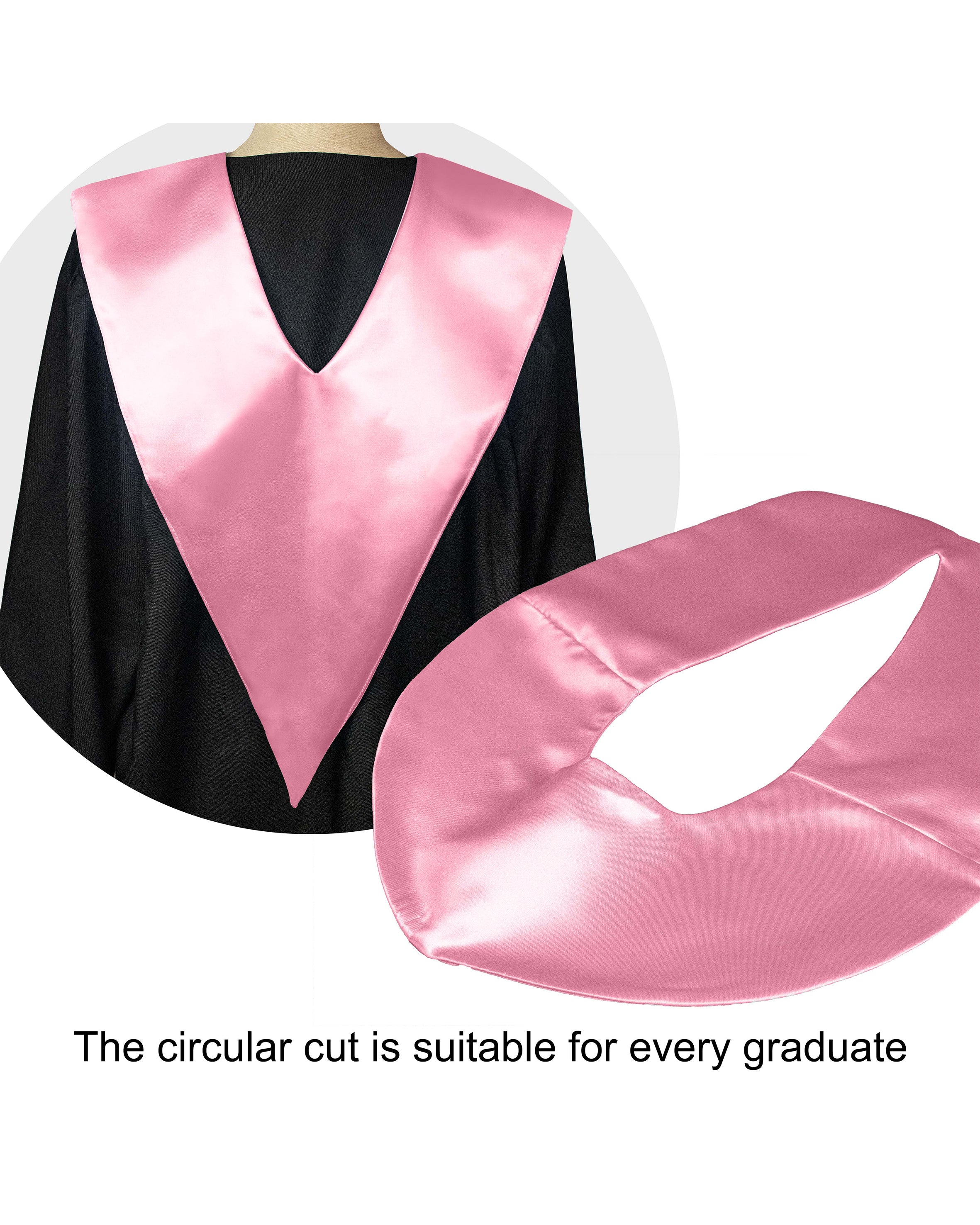 Traditional One Color V Stoles | Graduation Stole | Choir Stole