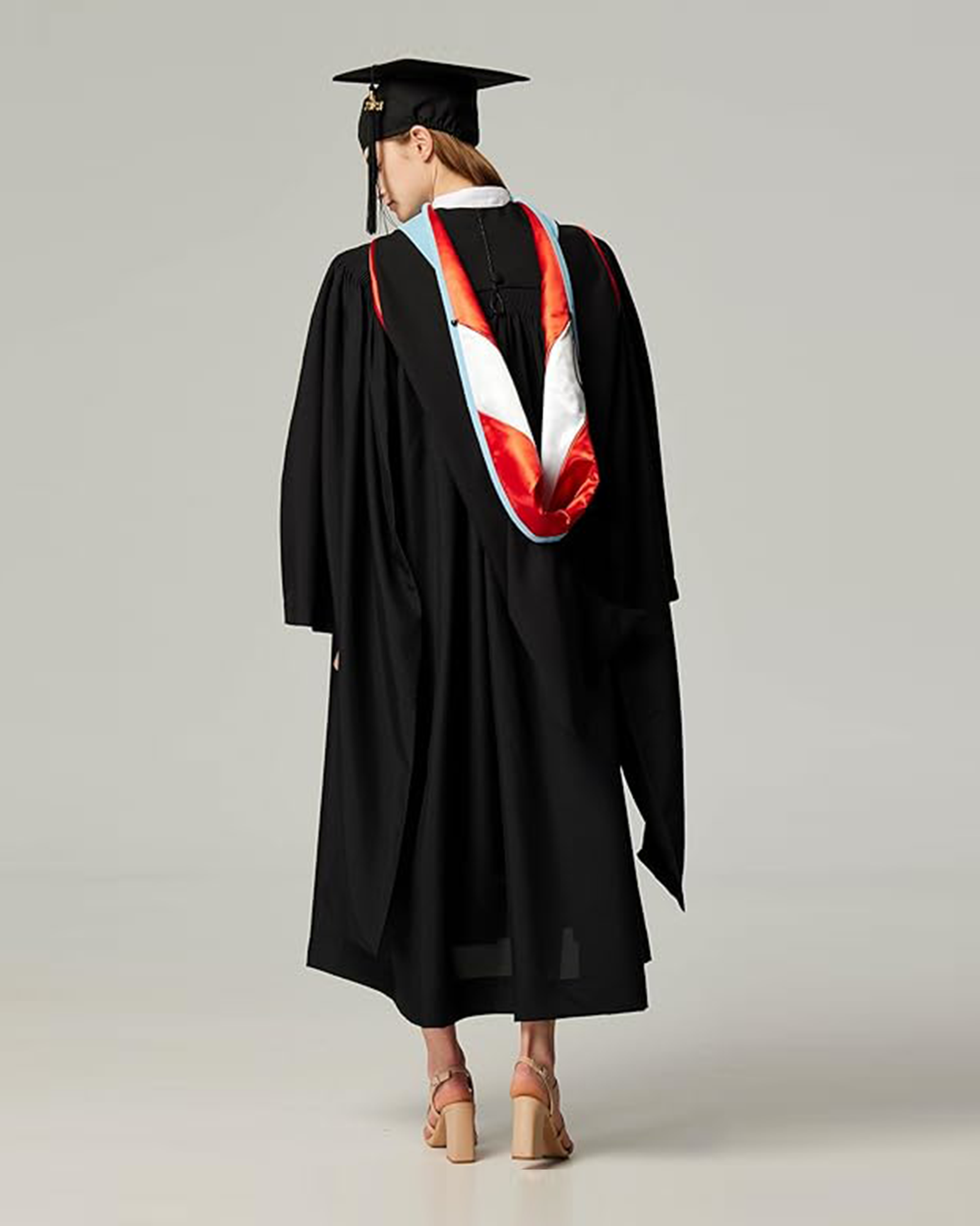 MyGradDay Unisex Master Graduation Gown Cap and Hood Master Regalia with 2026 Tassel