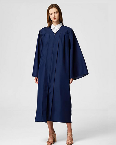 Navy Unisex Matte choir robes for church Baptism Officiant Confirmation Costume,Graduation Gown Pastor &judges robe