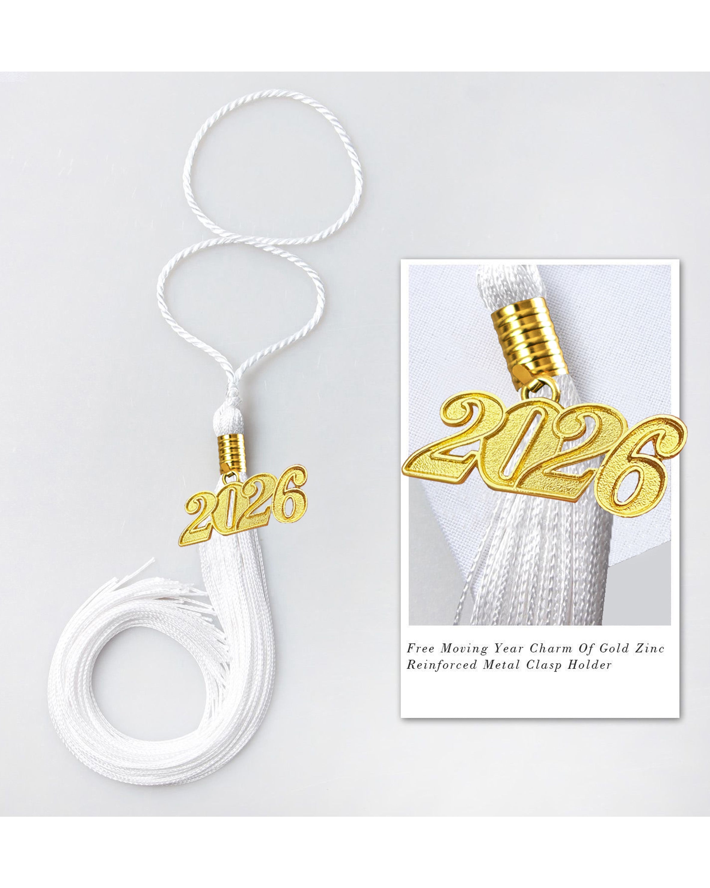 Graduation Tassel with 2026 Year Charm For Cap and Gown ( Rich Color )